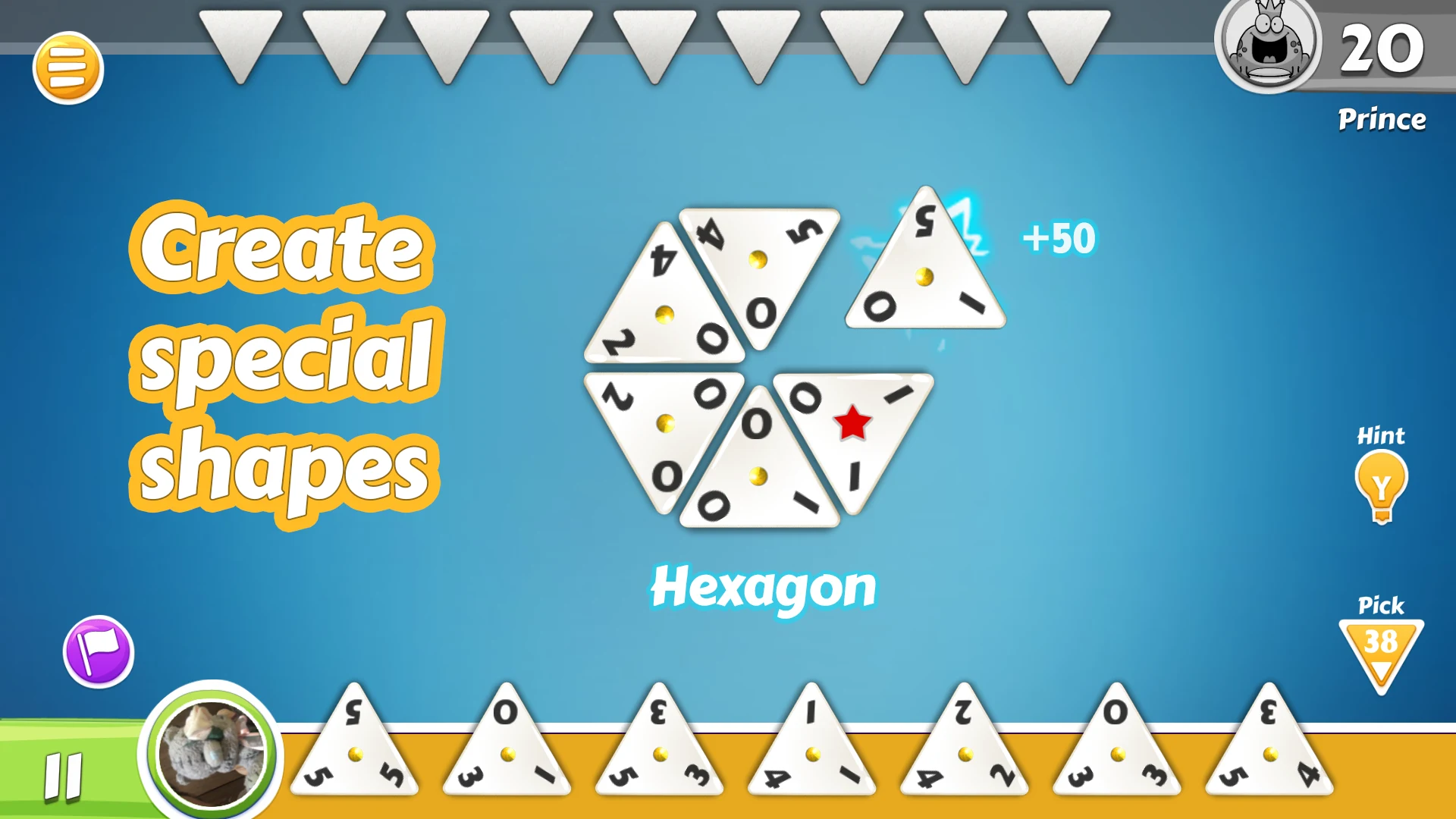 Triominos, Triangular Dominoes screenshot